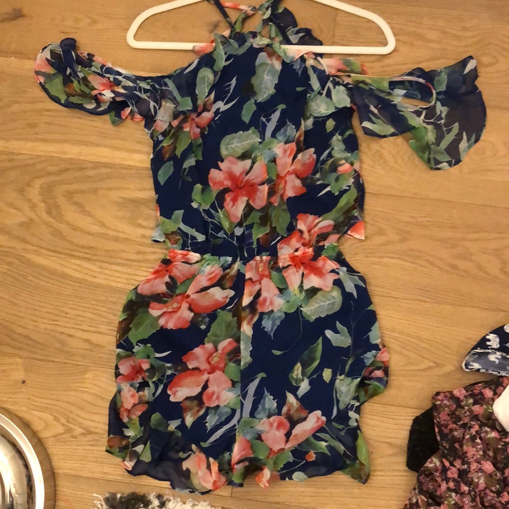 Hawaiian Off Shoulder and Halter Romper